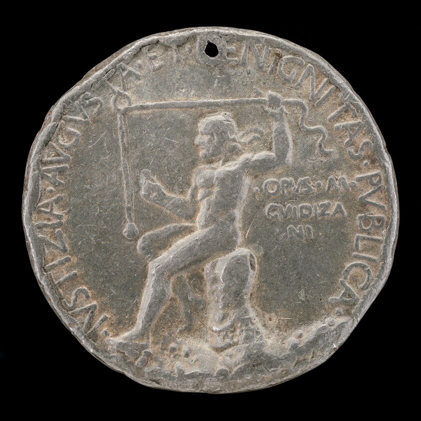 Laureate Figure Holding a Plumb Line [reverse]
