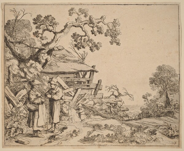 Woman Conversing with a Peasant