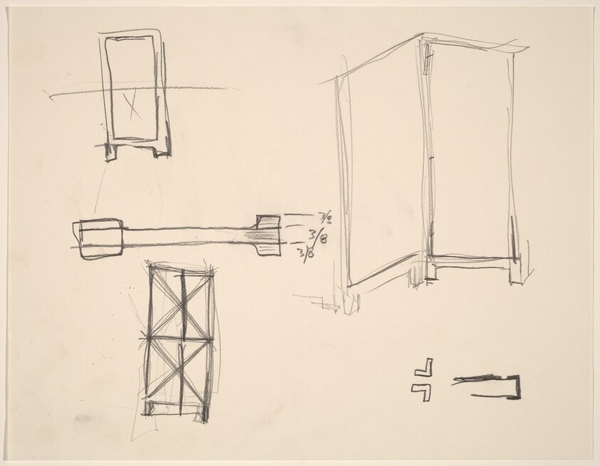 Sketch for folding screen "The Foreign Plowman"