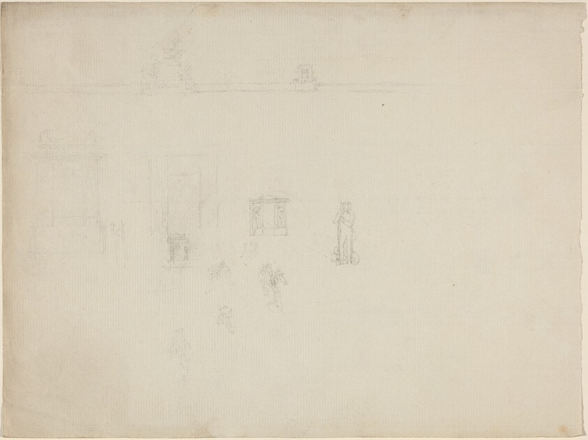 Sheet of Architectural and Figure Studies