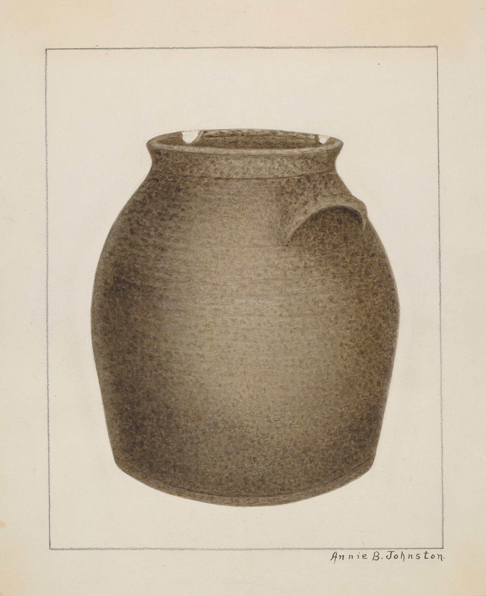 Stoneware Jar, Annie B. Johnston, c. 1937