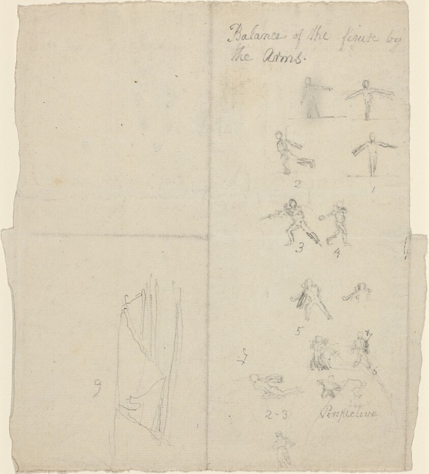 Figures Illustrating Balance and Perspective [recto]