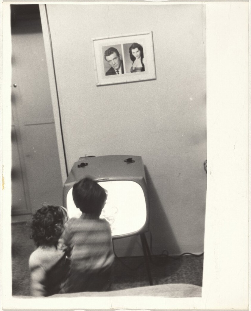 Pablo and Andrea watching TV--Los Angeles