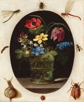Still Life with Flowers Surrounded by Insects and a Snail, Clara Peeters, c. 1610
