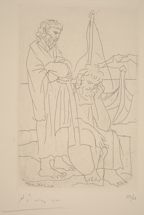 Two Desparate Men on the Seashore (Deux viellards et voilier)