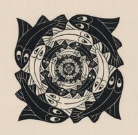 Fish, M.C. Escher, 1956