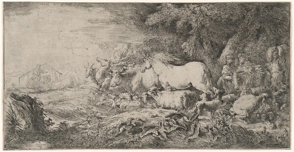 The Animals Going toward the Ark