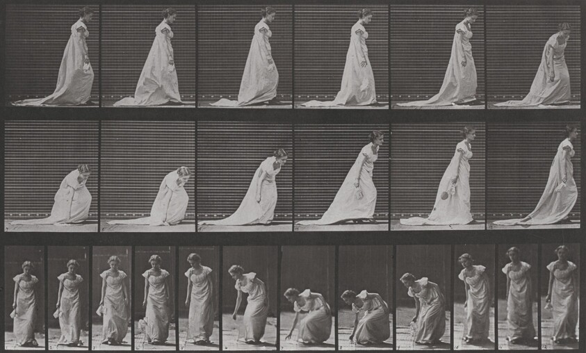 Plate Number 209. Stooping and lifting a handkerchief