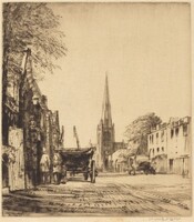 Country Mews, Sir Muirhead Bone, 1908