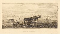 Beach at Villerville (Plage de Villerville), Charles-François Daubigny