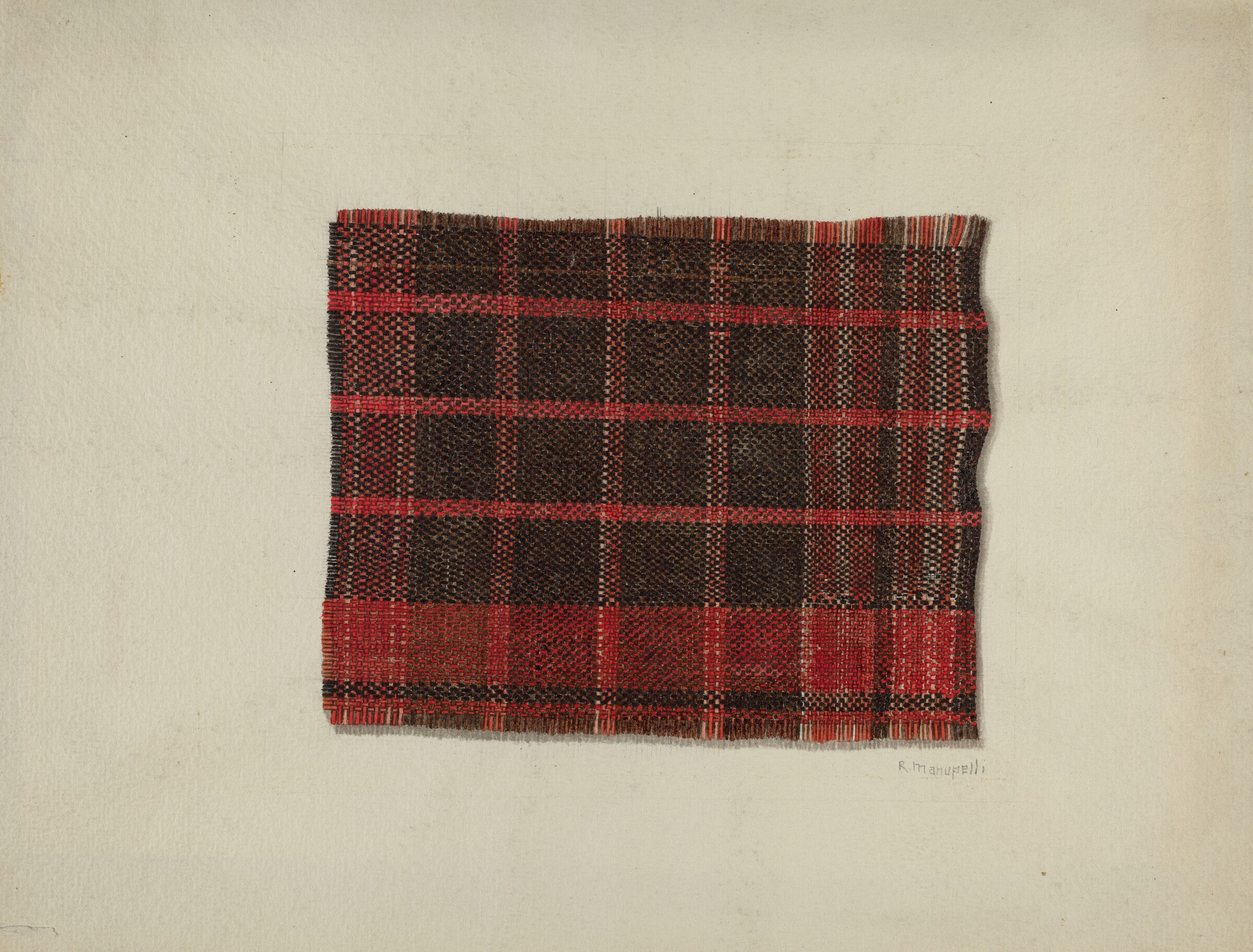 Piece of Wool Plaid, Raymond Manupelli, c. 1938