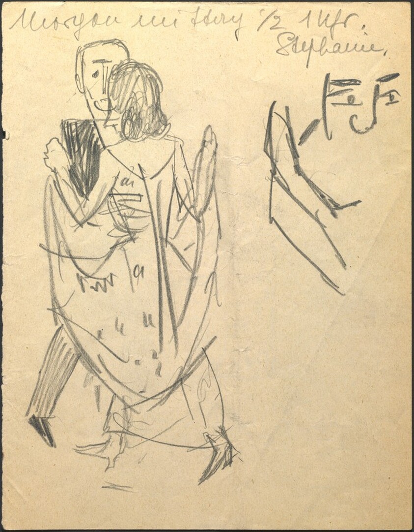 Dancing Couple and Part of a Head