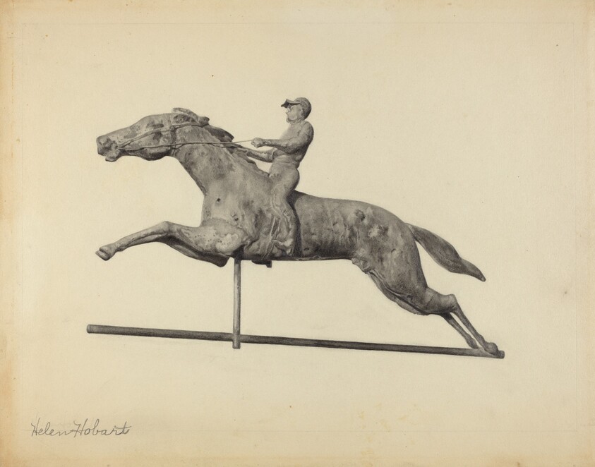 Horse and Rider Weather Vane