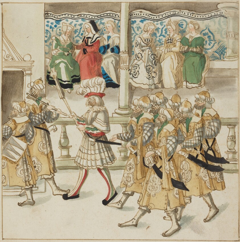 Parading Knights in Oriental Costume