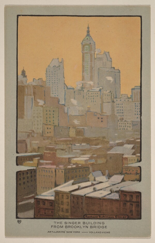 The Singer Building from Brooklyn Bridge