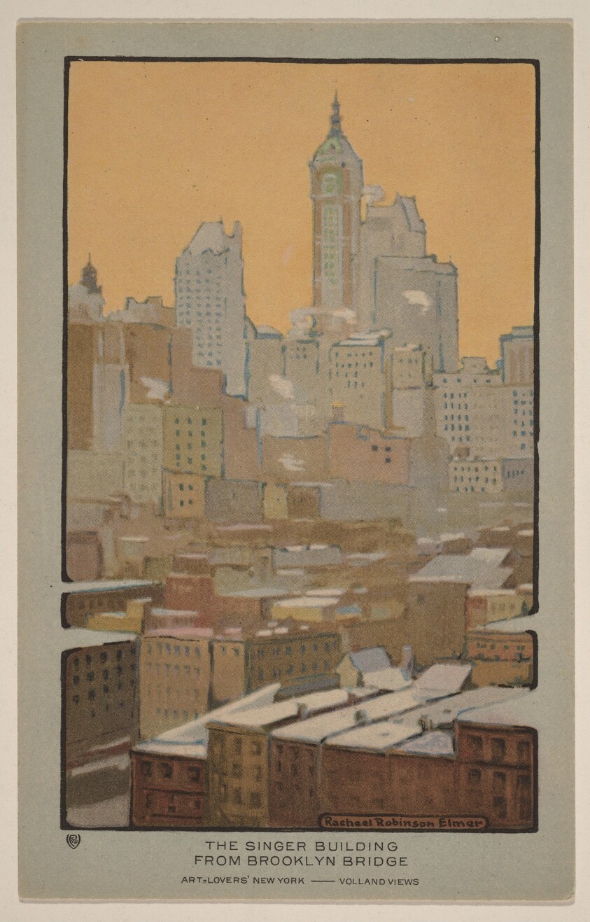 The Singer Building from Brooklyn Bridge