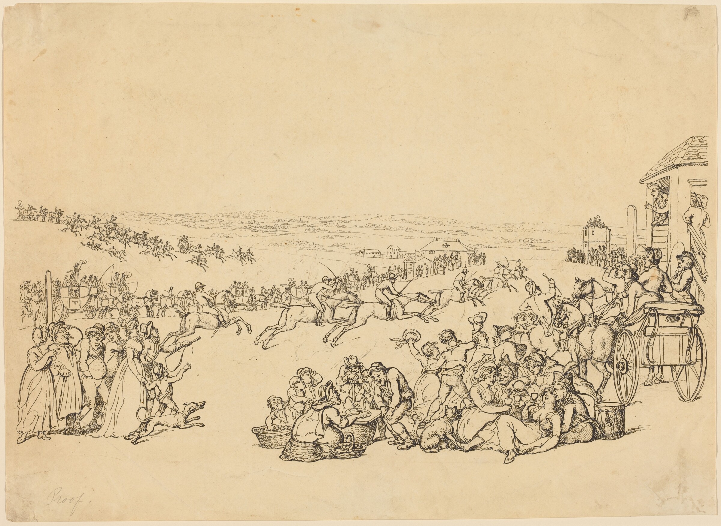Running, John Bluck after Thomas Rowlandson