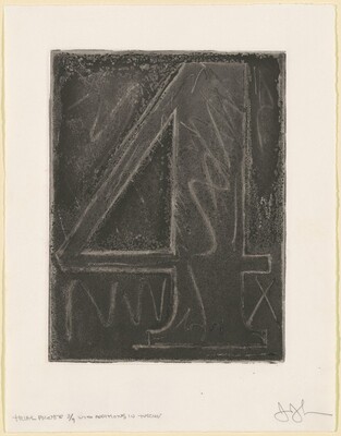 Figure 4 [trial proof 3], Jasper Johns, 1976