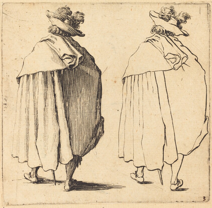 Man in Cloak, Seen from Behind