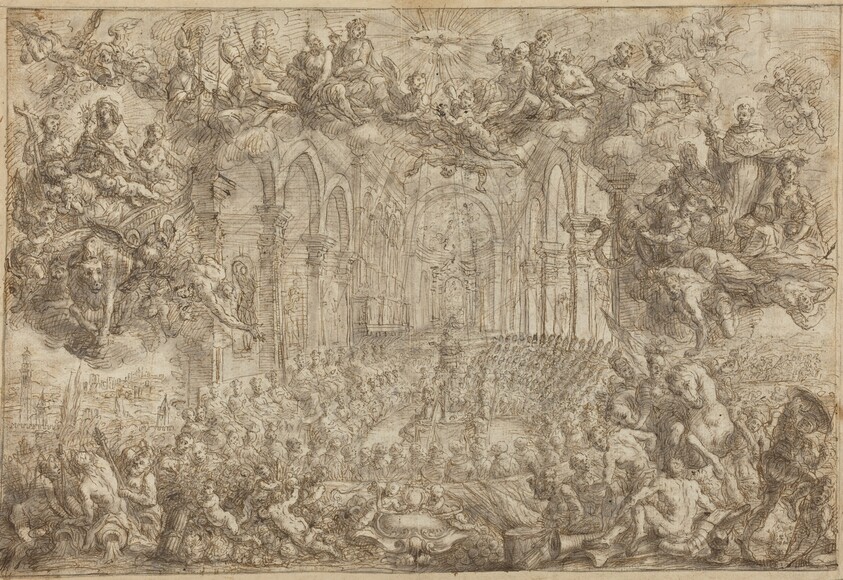 The Council of Trent with Saint Thomas Vanquishing the Heretics