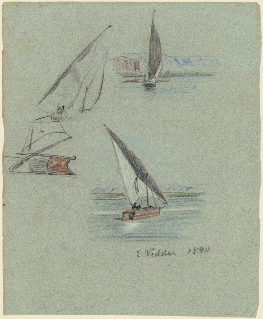 Nile Journey, Feluccas (recto)