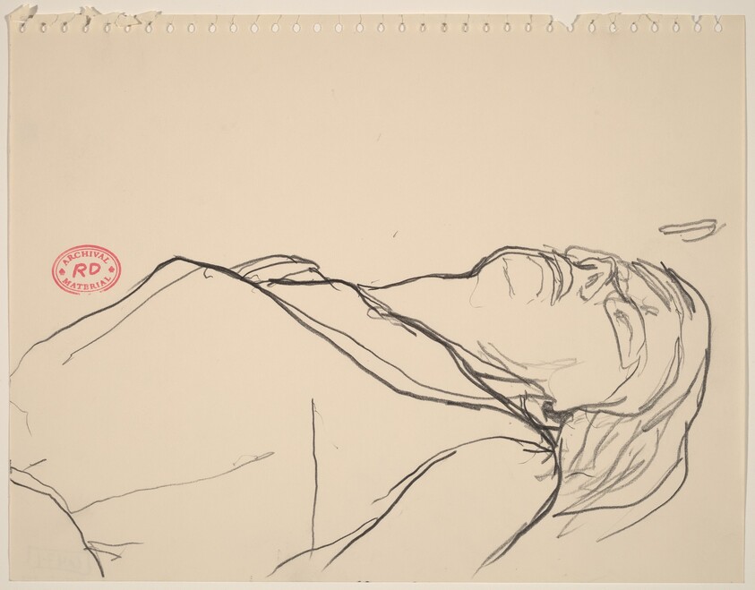 Untitled [head of a reclining figure]