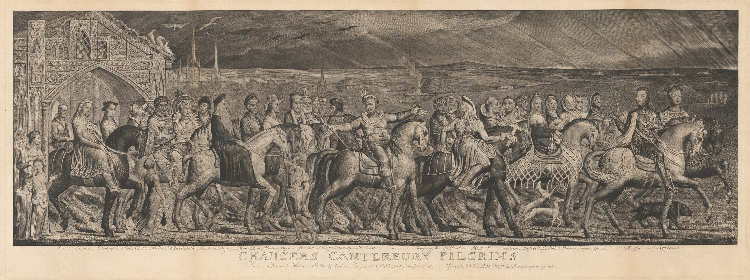 The Canterbury Pilgrims, William Blake, 1810