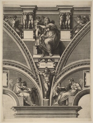 The Delphic Sibyl, Giorgio Ghisi after Michelangelo, early 1570s