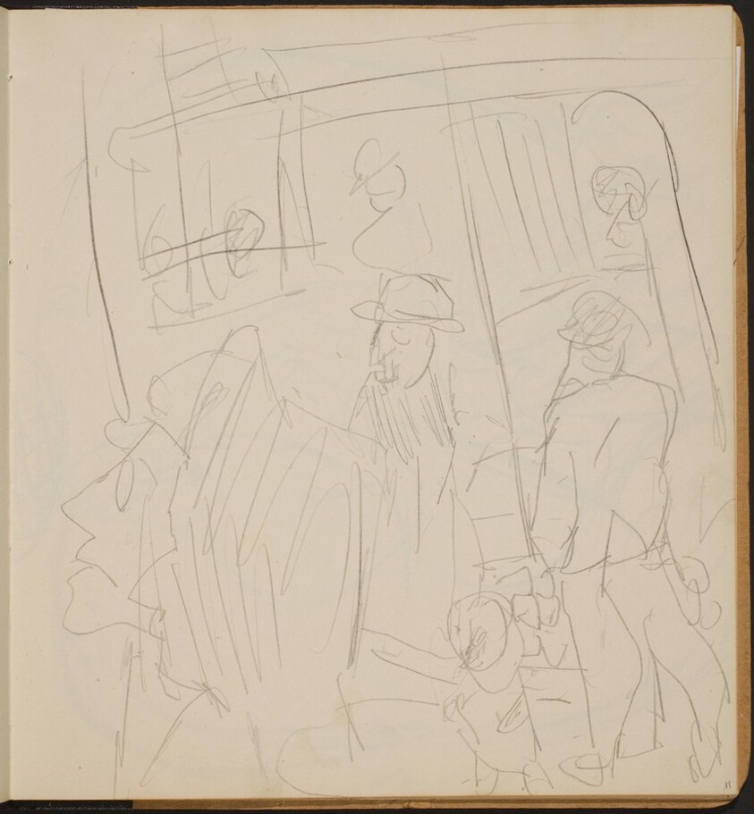 Passanten vor Häuserfassade (Pedestrians in Front of a House) [p. 11]