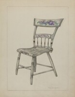 Pa. German Chair, Rosa Burger, c. 1940