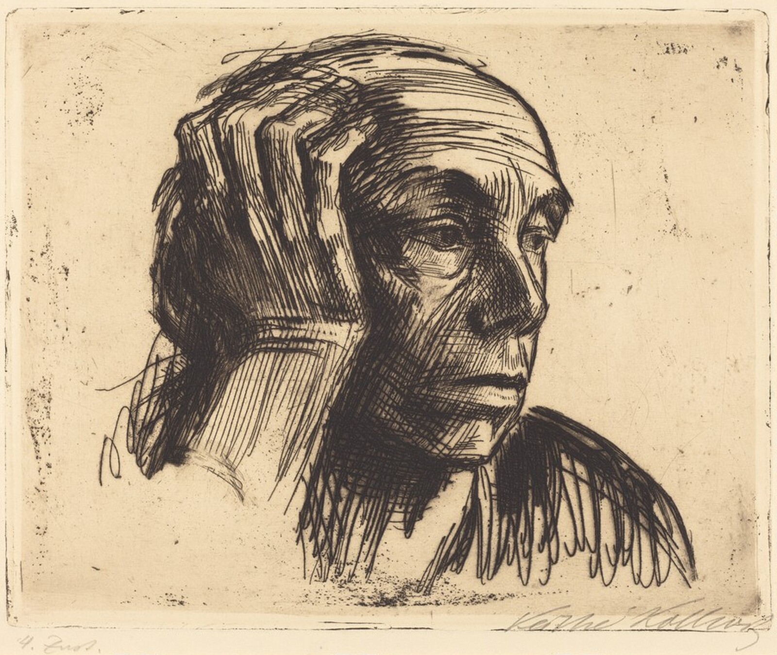 Self-Portrait (Selbstbildnis), Käthe Kollwitz, 1921