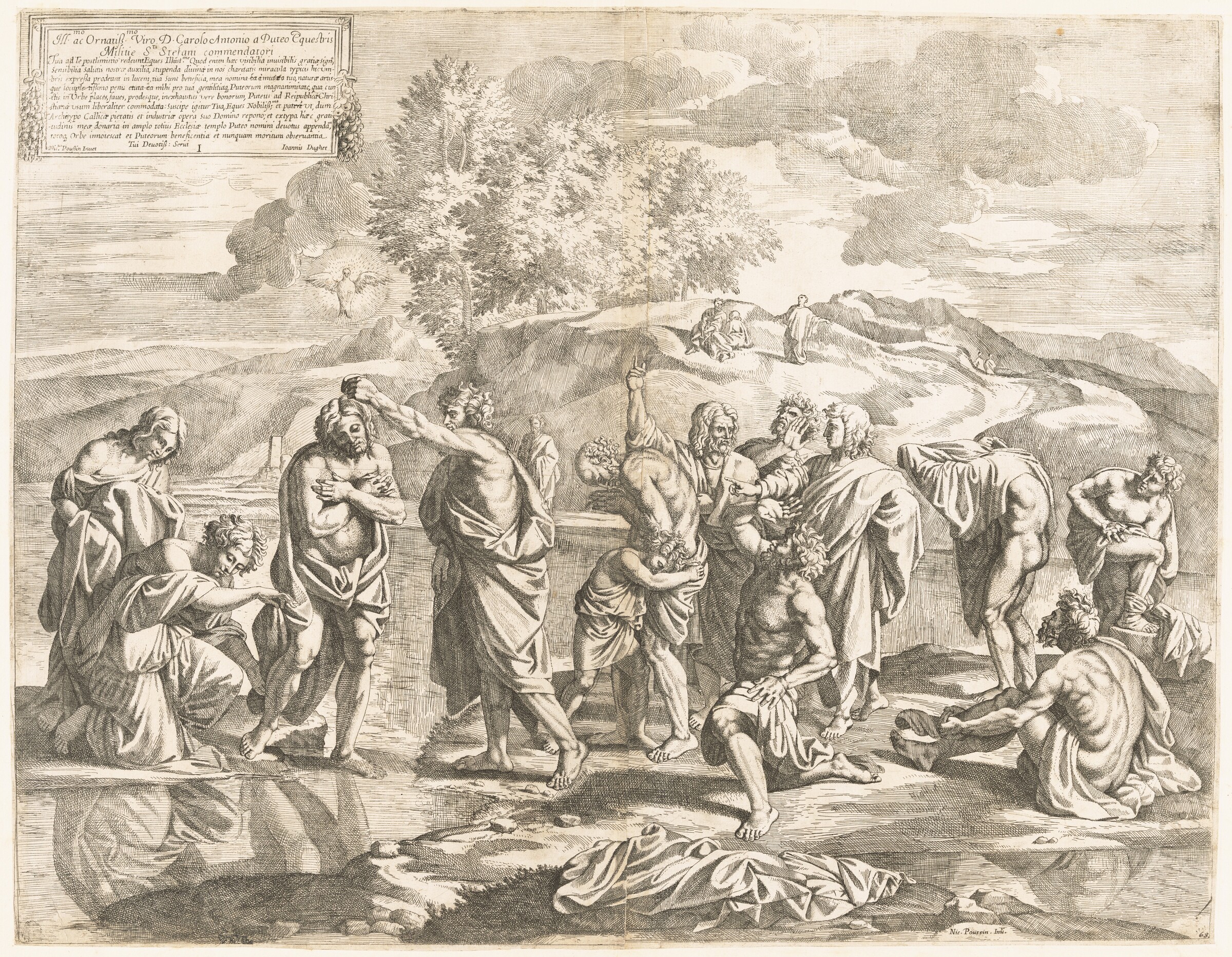 Baptism, Jean Dughet, after Nicolas Poussin, c. 1650