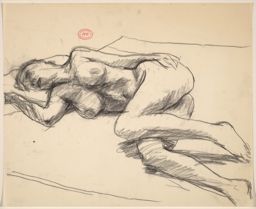 Untitled [female nude lying on her side]