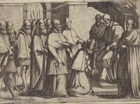 Papal Audience [verso], Jacques Callot, 1612