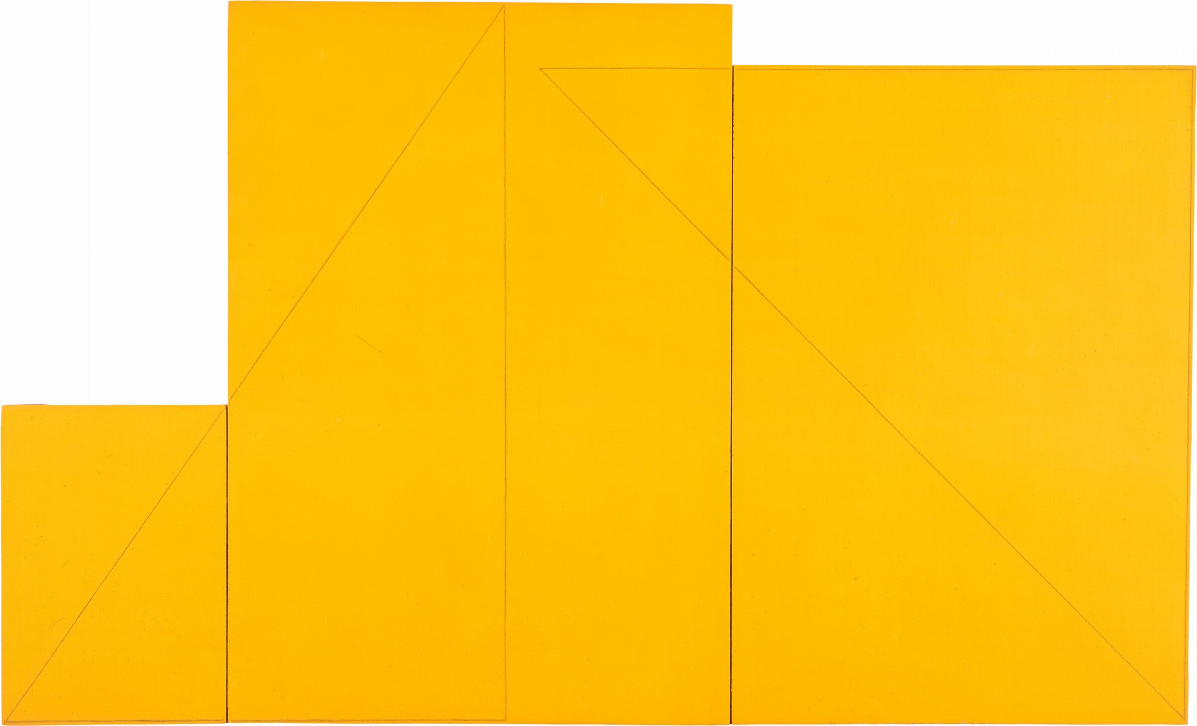 Two Triangles within Three Rectangles, Robert Mangold, 1978