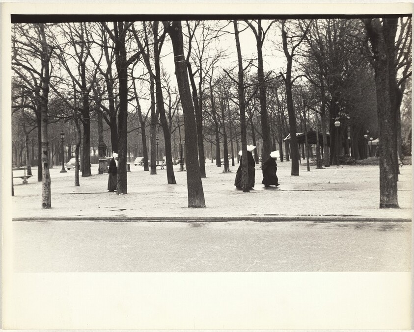Nuns walking in park, Paris
