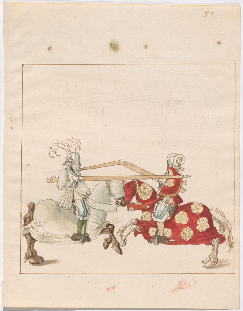 Mock Joust of War with Fixed Shields