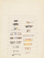 Untitled (Man and Woman in a Spatial Illusion), Saul Steinberg, 1968