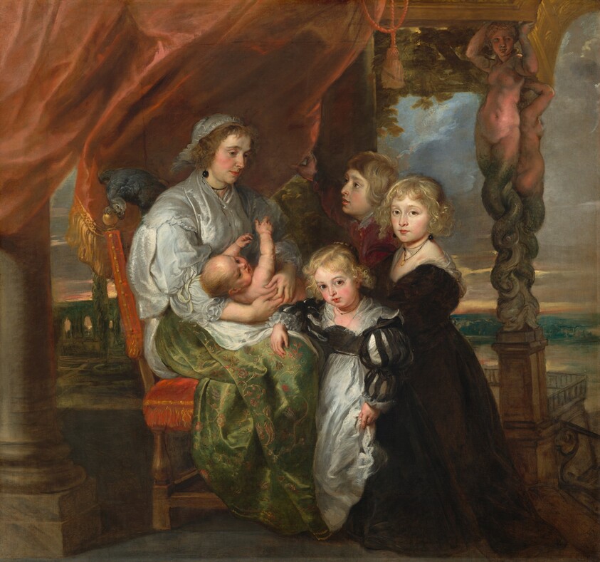 Deborah Kip, Wife of Sir Balthasar Gerbier, and Her Children