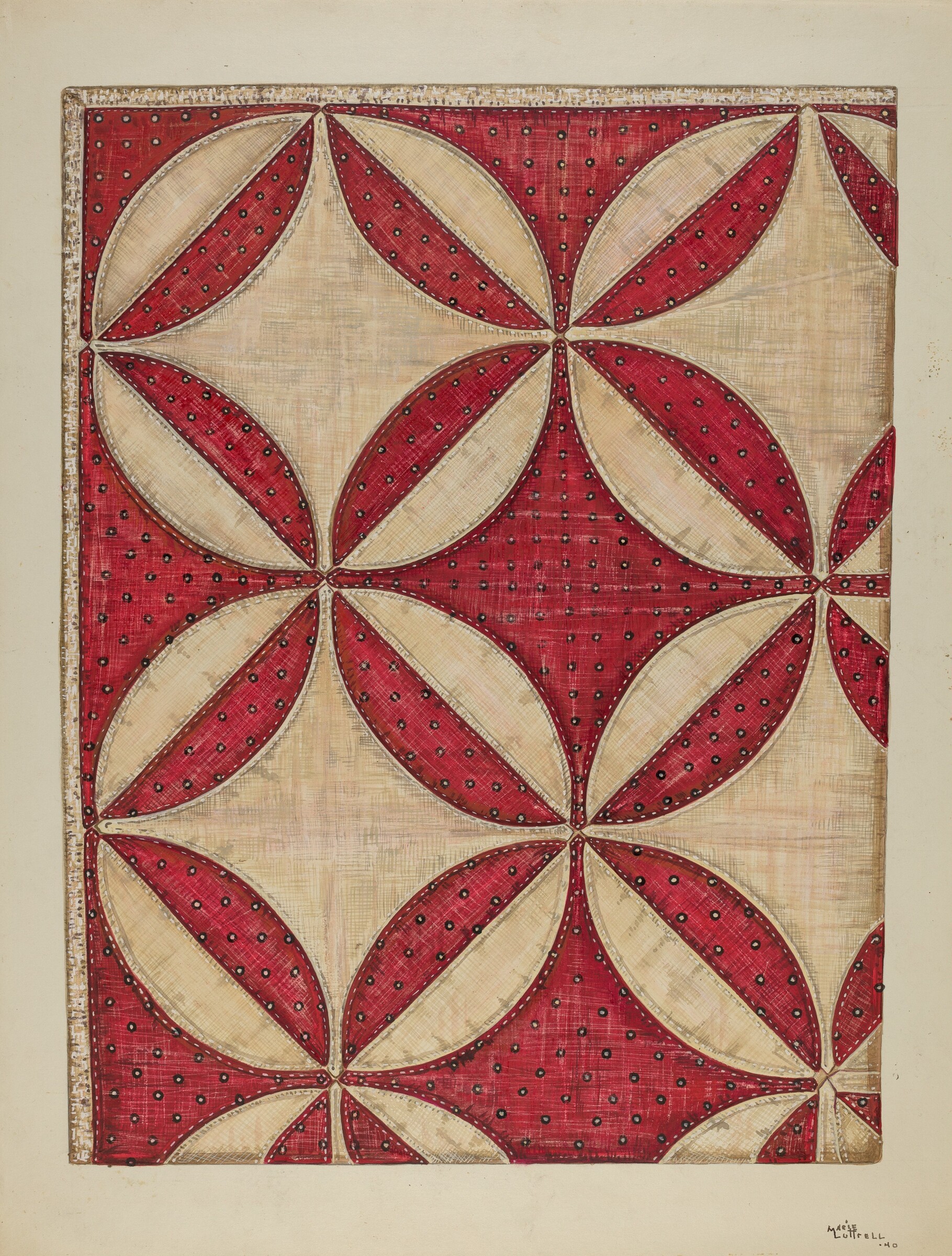 Old Fashioned Quilt, Marie Lutrell, 1940