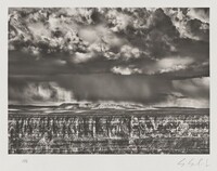 The Grand Canyon viewed from National Forest, Arizona. The big mesa visible on the far side of the canyon is in Navajo territory. This photograph was taken during a localized snowstorm. USA., Sebastião Salgado, 2010