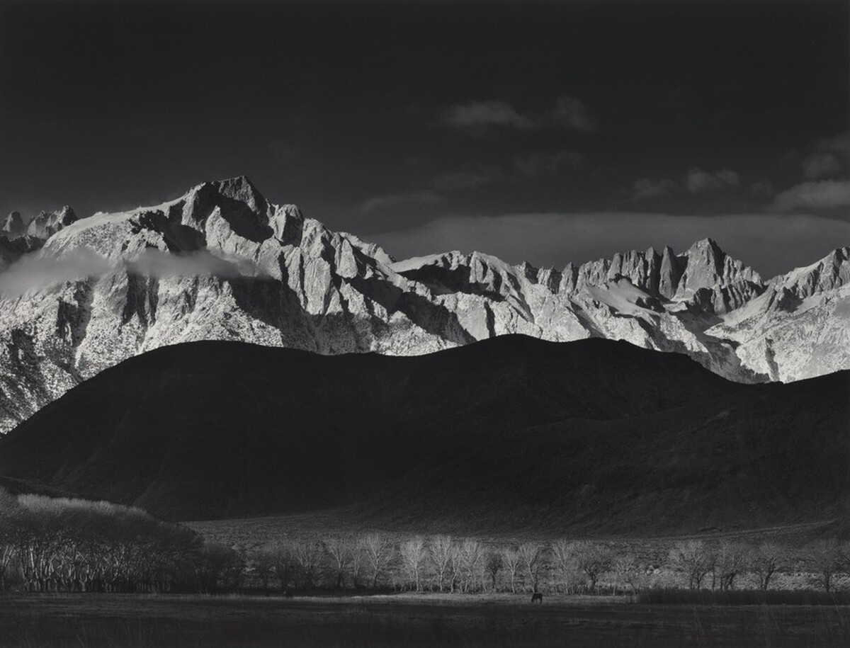 Winter Sunrise, the Sierra Nevada, from Lone Pine, California