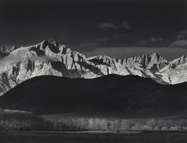 Winter Sunrise, the Sierra Nevada, from Lone Pine, California