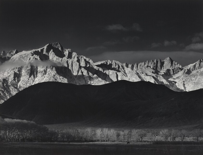 Winter Sunrise, the Sierra Nevada, from Lone Pine, California