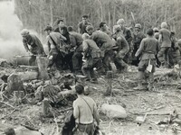 Title from caption on object: “Aid Wounded”, Kyoichi Sawada, April 1968