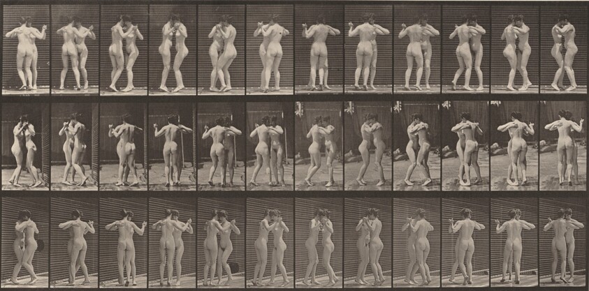 Plate Number 196.Two women dancing a waltz