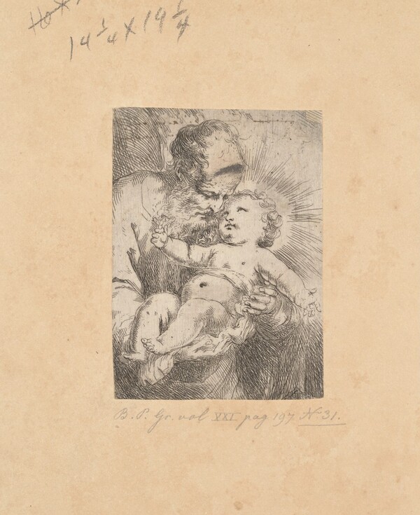 Saint Joseph in Half-Length, Holding the Christ Child