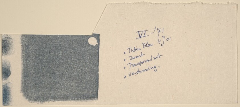 (Color test for unidentified print)