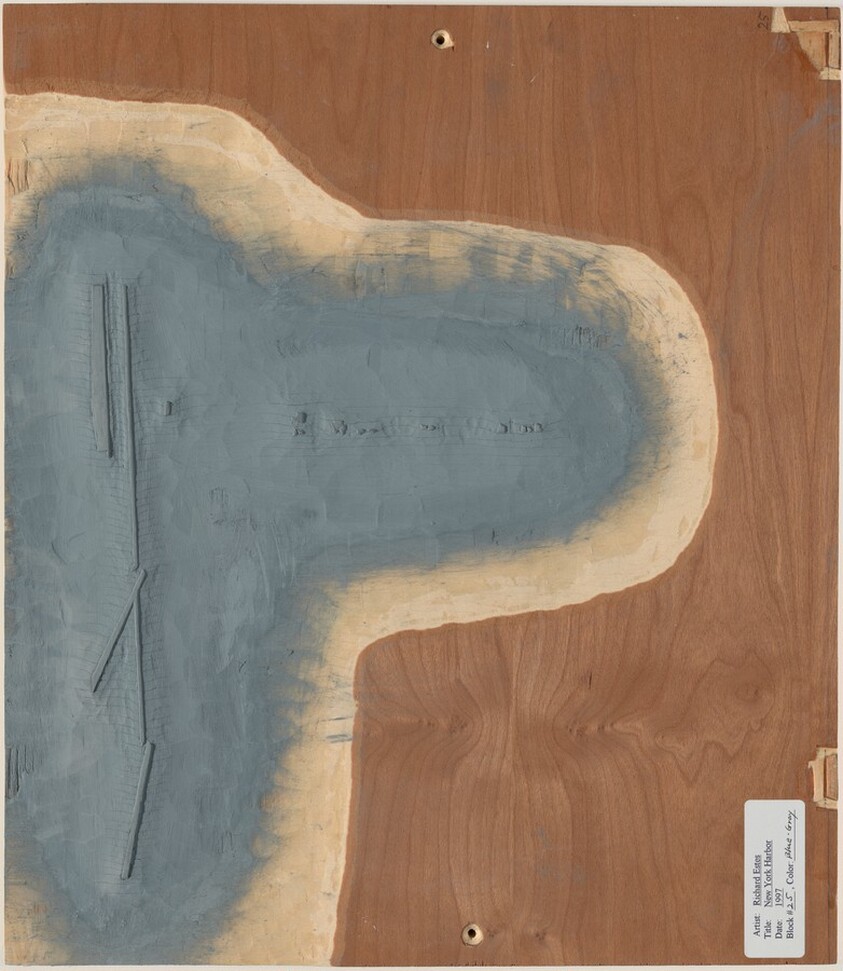 Study VI, New York Harbor [verso, #25, blue-gray]