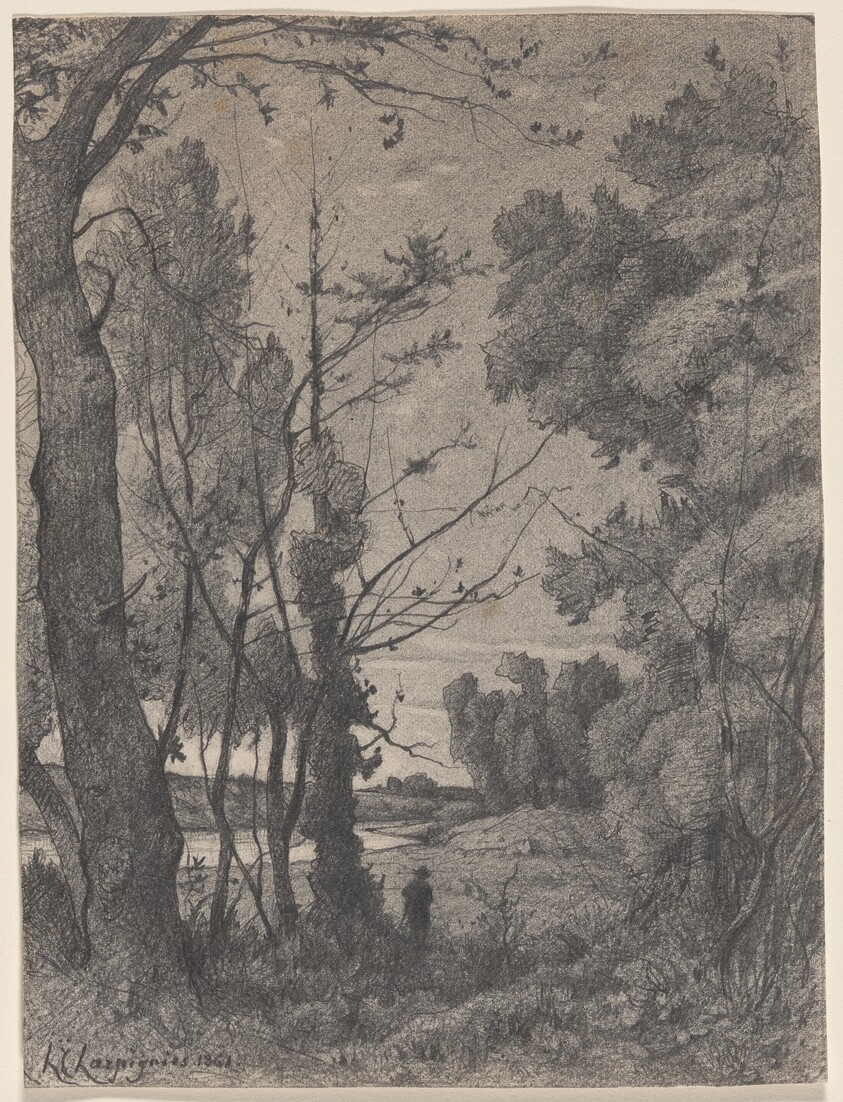 Wooded Landscape beside a River